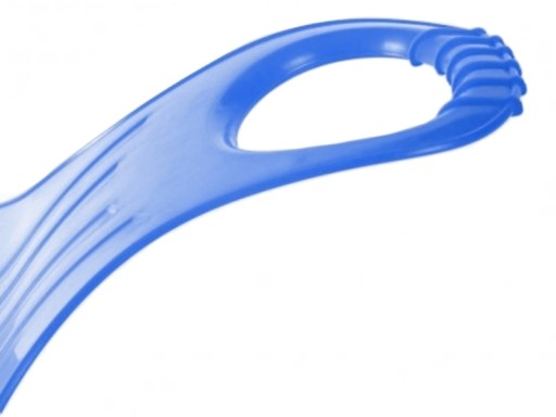 Prosperplast Kid 2 plastové šmykľavky na sane, modrá šmykľavka, dupolot