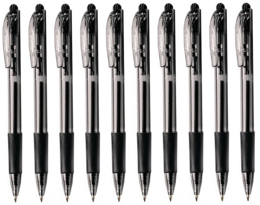 Pentel BK417 čierne výsuvné guľôčkové pero x 10 kusov