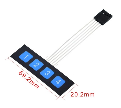 596 membránová klávesnica, 1x4 klávesy Arduino