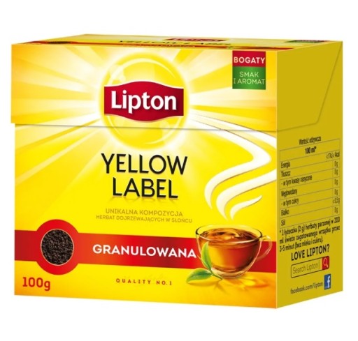 Lipton YellowLabel čierny granulovaný čaj 100g