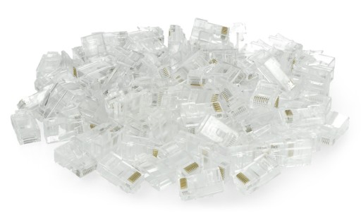 RJ45 8P 8C počítačová zástrčka (drôt) LECHPOL kat.6 1 ks.