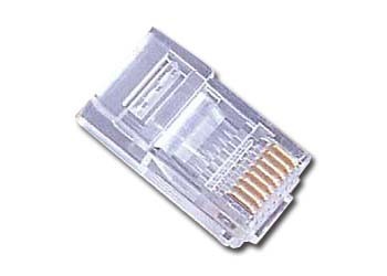 KONEKTOROVÁ ZÁSTRČKA PRE RJ-45 LAN ETHERNETOVÉ KÁBLE CAT 5e 8P8c