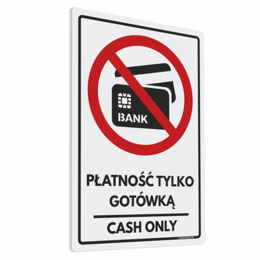 Nálepka - Platba iba v hotovosti, iba v hotovosti 10x15