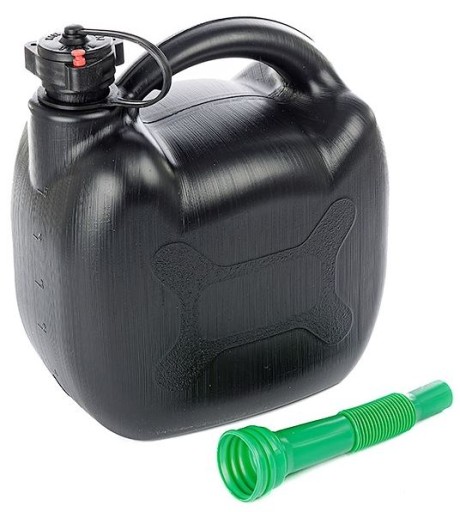 PLASTOVÁ KANISTRA PALIVA S OVÁLNYM lievikom, 5L