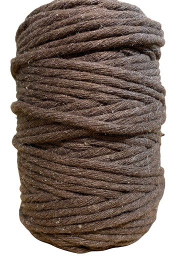 Macrame bavlnená šnúrka 5mm 50m hnedá
