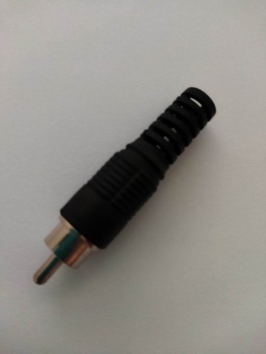 RCA konektor cinch pre čierny kábel, 10 ks (3325)
