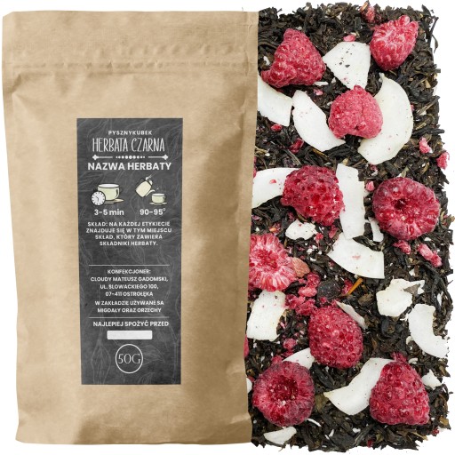 RAFAELLO RASPBERRY čierny čaj yunnan čierny 50G