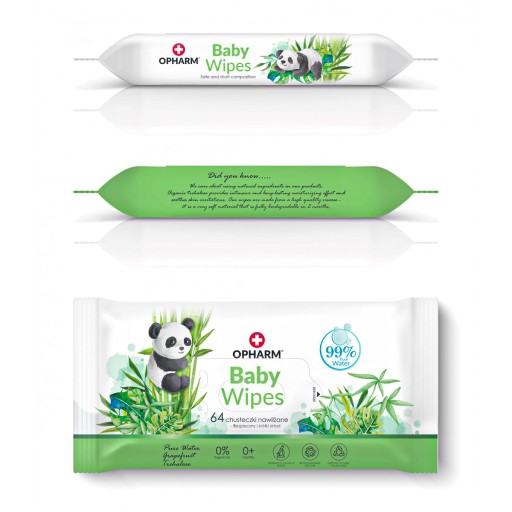 Opharm Baby Wipes detské obrúsky 64 ks