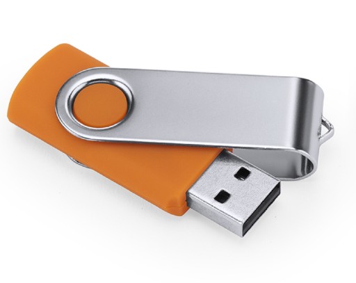 Pendrive 32GB USB 2.0 oranžová kovová spona