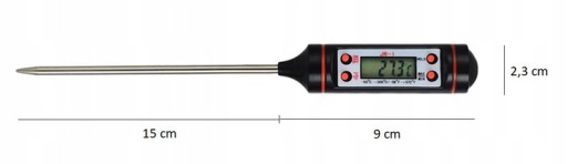 LCD PIN TEPLOMER KUCHYŇSKÁ SONDA MÄSO VÍNO
