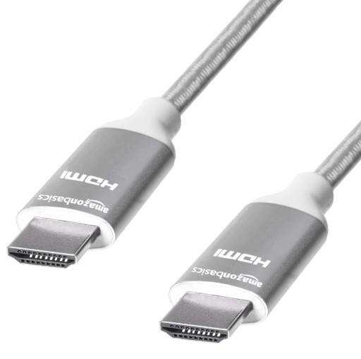 Kábel HDMI – HDMI kábel pletený plášť 0,9 m 10,2 Gbit/s 4K ARC strieborný