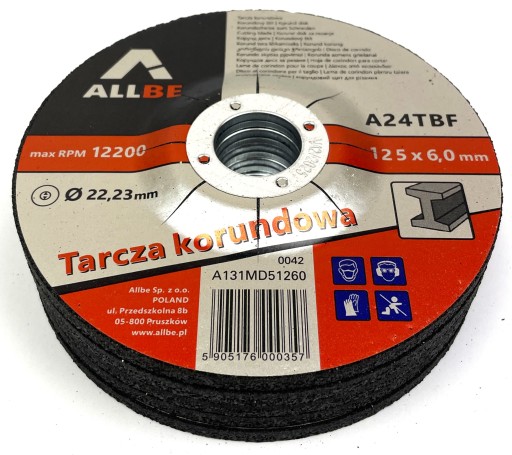KOVOVÝ BRÚSNY KOTÚČ 125MM 6,0MM 5KS OCEL ODOLNÝ