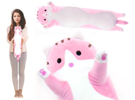 VANKÚŠEK DLHÝ CAT MASKOT MASKOT PLYŠOVÁ HRAČKA 50 CM XL