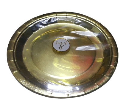 id_034 TANIER ZLATÉ TANIERE ZLATÁ NARODENINOVÁ TORTA x6 TANIER 23cm