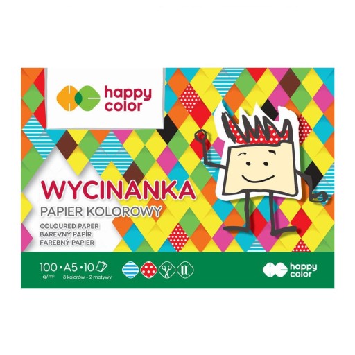 Výrezový blok Happy Color - A5, 100 g, 10 listov.