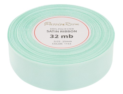 Ozdobná saténová stuha 25mm 32mb mint