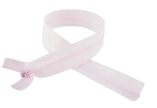 Zips, SAMOSTATNÝ Zips, KRYTÁ ČIPKA 25cm SVETLO RUŽOVÁ