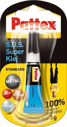 Sekundové lepidlo PATTEX 3g