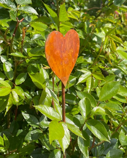Srdiečko FLOWER GARDEN dekorácia VALENTÍNSKA plaketa na fixku na kvetináče