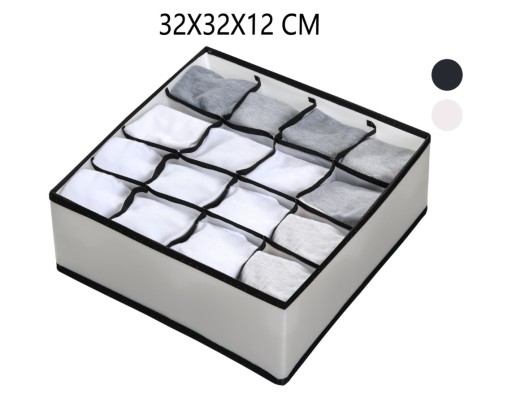 ORGANIZÁTOR ZÁSUVKY SO 16 PRIHORKAMI 32x12x32 cm BIELA