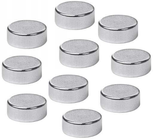 NEODYMOVÉ MAGNETY 6x2 mm 10 kusov okrúhly SILNÝ SILNÝ VALEC