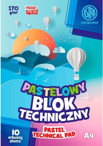 PASTEL Technický blok pre deti ZUŠ A4/10k 170g Astra