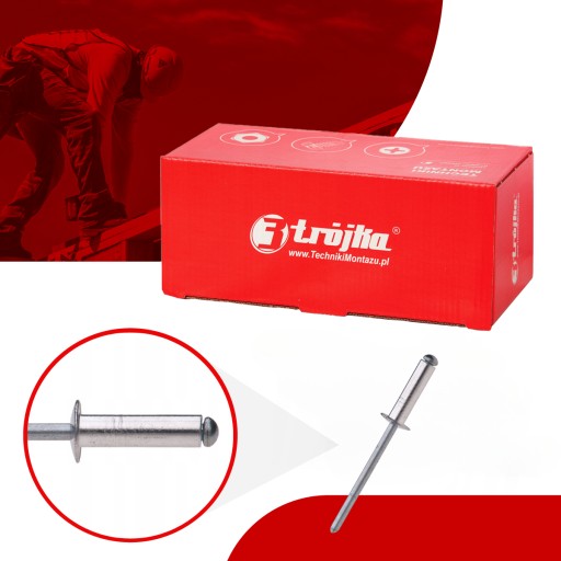 Trhací nit z hliníkovej ocele 3 x 12 mm - 50 ks
