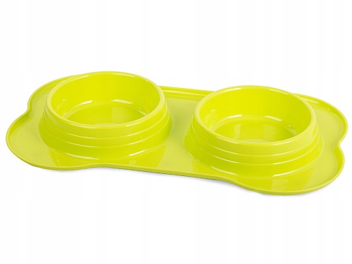 Dvojitá miska na krmivo pre psov a mačky, 0,4 l x 2