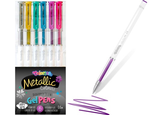 Kovové gélové perá Colorino Kids v 6 farbách