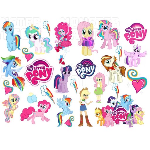UMÝVAJÚCE DOČASNÉ TETOVANIE PRE DETI MY LITTLE PONY ORIGINÁLNE DIZAJNY