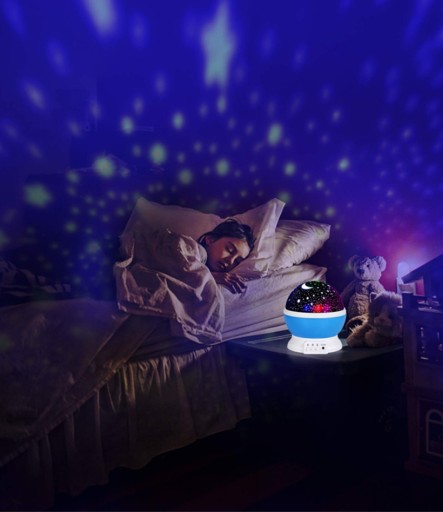 LED NOČNÁ LAMPA STARS SKY PROJEKTOR PROJEKTOR LAMPY PRE DIEŤA 2v1