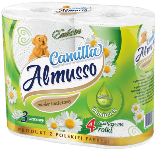 Toaletný papier Almusso Camilla 3 vrstvy 4 rolky