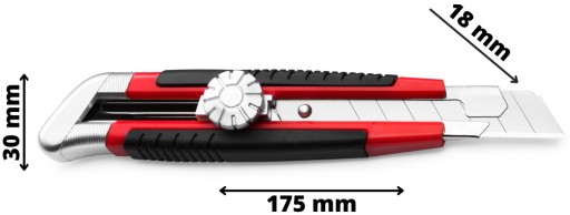 Nôž na tapety, 18 mm zlomená čepeľ