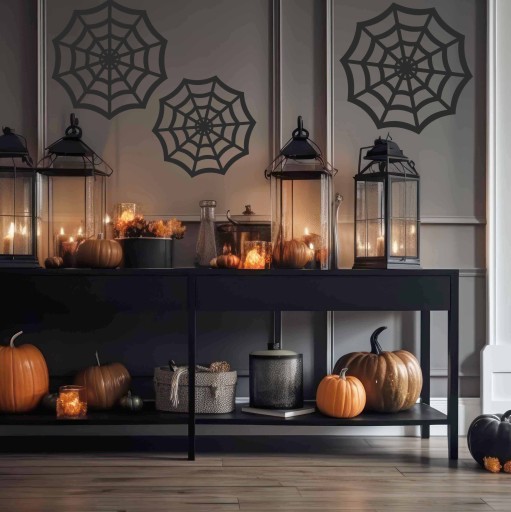 Príslušenstvo k dekoračným stolom na Halloween