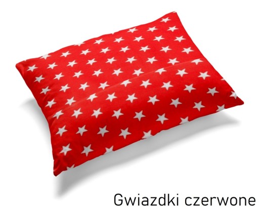 Obliečka na vankúš 70x80cm 100% bavlna - červené hviezdičky