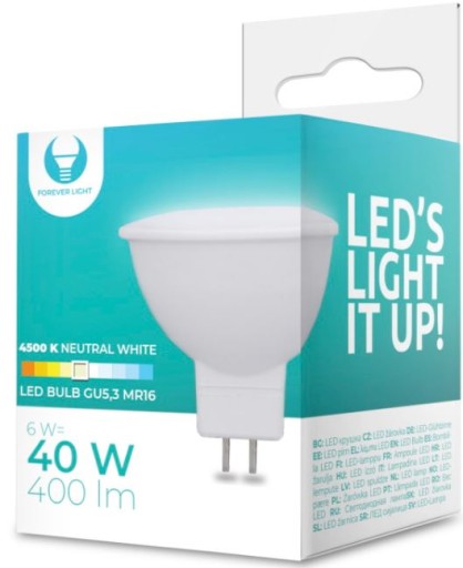 LED žiarovka MR16 reflektor 6W 12V neutrál 4500K
