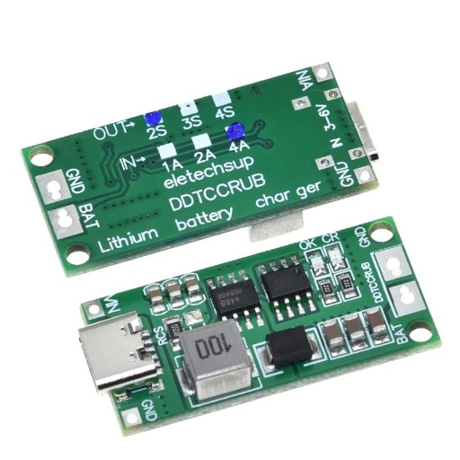 BMS Charger 3S 4A Type-C 11,1 V 12,6 V Boost LiPo Li-Ion 18650 nabíjačka