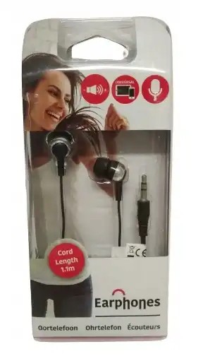 Slúchadlá do uší so silikónovými chráničmi čierna/biela Fc4500220