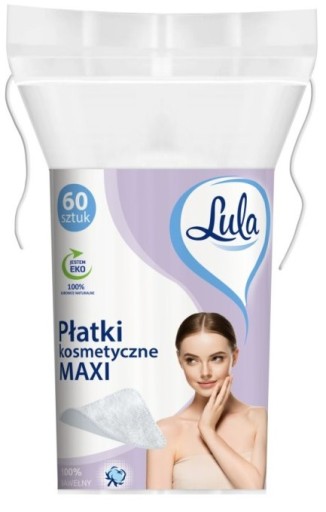 Lula Eco bavlnené bavlnené podložky štvorcové veľké 60 kusov