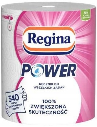 Celulózová papierová utierka REGINA POWER 340 listov, biela, univerzálna A'1