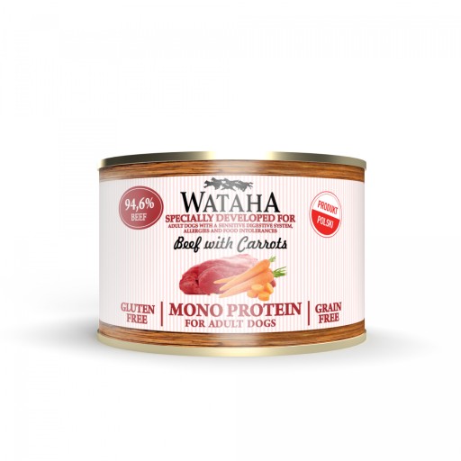 Wataha 200g mokrého hovädzieho mäsa s mrkvou