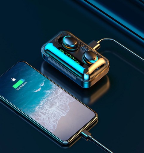 BEZDRÔTOVÉ SLÚCHADLÁ BLUETOOTH S MIKROFÓNOM POWERBANK F9 PRO MODEL 2024
