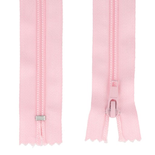 ŠPIRÁLOVÝ Zips #5 - 18 CM - SVETLO RUŽOVÝ