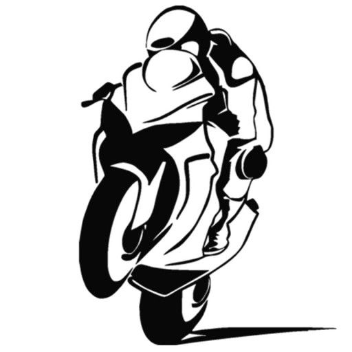 Nálepka Motocykel Speeder na auto ČIERNA