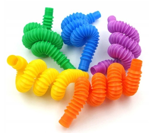 Pop Tubes Sensory Squishy Tubes Antistresová hrubá XXL hračka 6ks