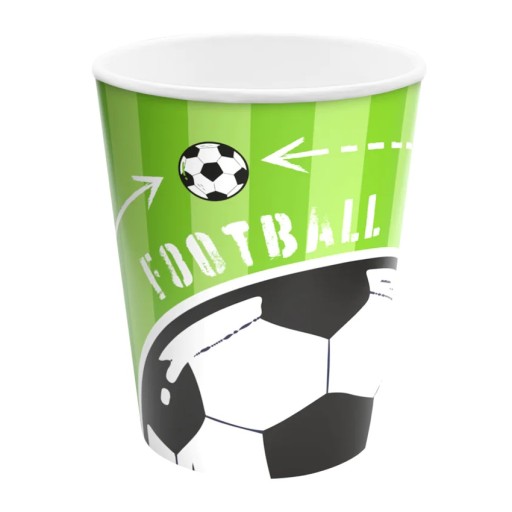 FUTBALOVÉ papierové poháre 220 ml 6 ks na narodeniny fanúšika