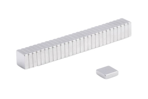 Neodymový tanierový magnet MPŁ 5x5x1,5 N38 sada 100 kusov