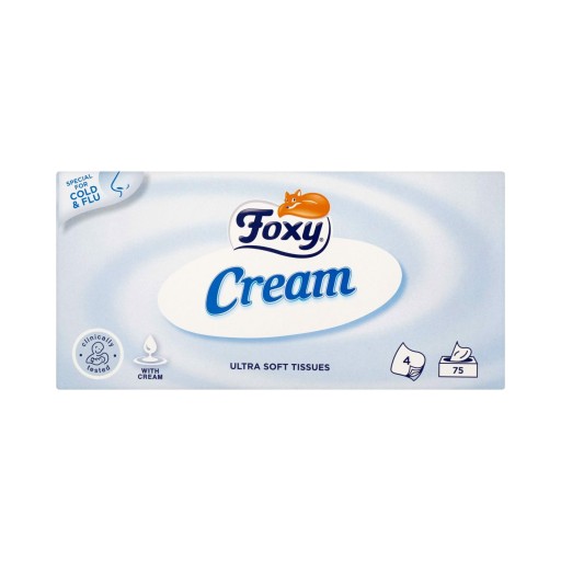 Foxy Cream Ultra jemné obrúsky 4 vrstvy 75 sek