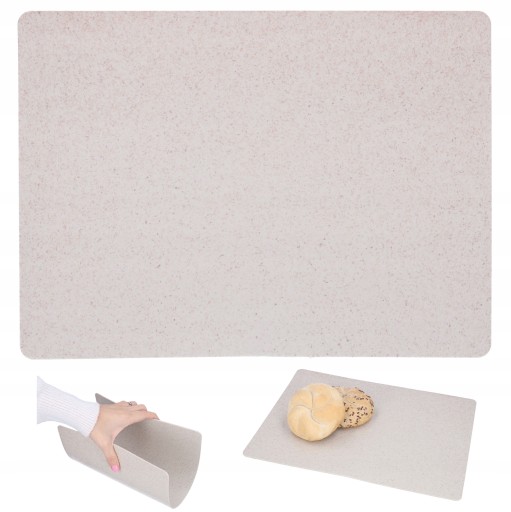Veľká doska na krájanie 33x24 cm flexibilná plastová béžová kuchynská podložka