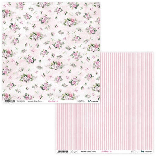 Sada papierov na scrapbooking 30x30 - ScrapAndMe - Ružové ruže